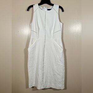J Crew White Sleeveless Ladder Stitch Dress size 6T